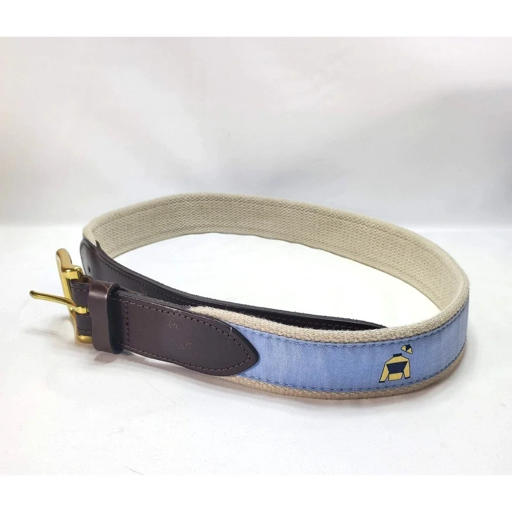 Vineyard Vines Mens Size 30 Belt 143rd Kentucky Derby Racing Preppy Jockey Shirt